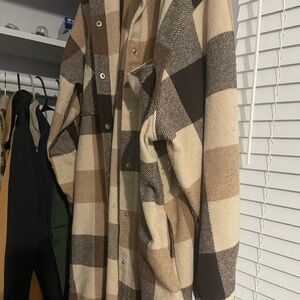 Brown plaid shacket